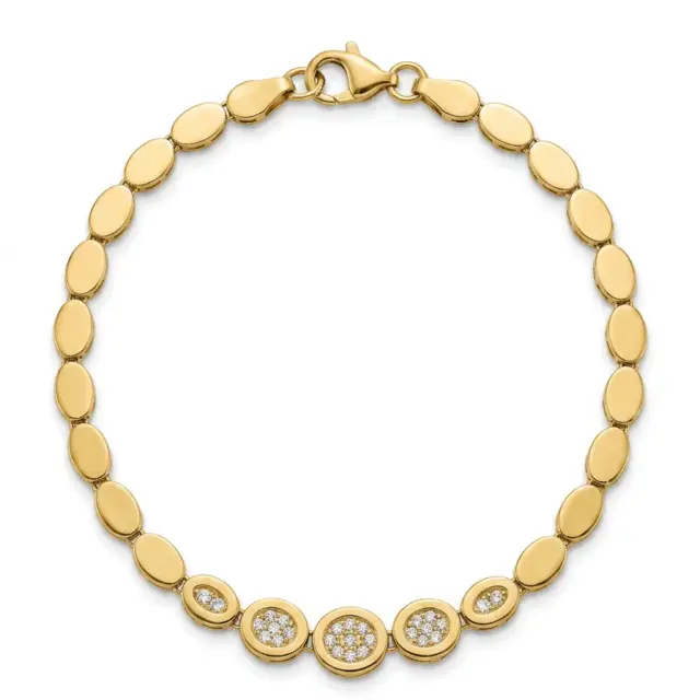 14 K Oval Taşlı Bileklik