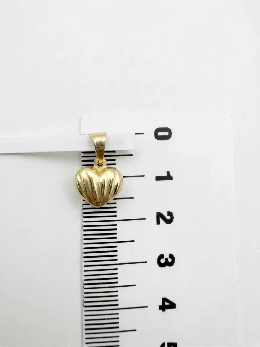 14 K Kalp Pres Kolye Ucu