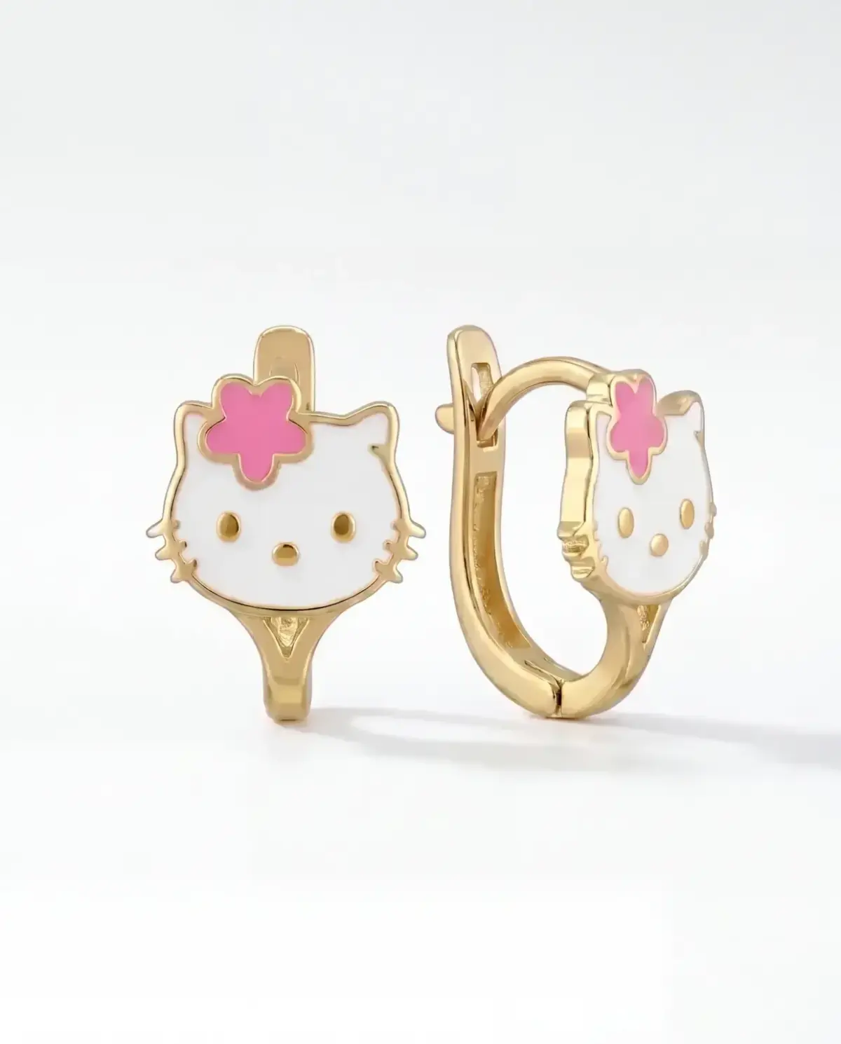 14 K Hello Kitty Çocuk Küpesi