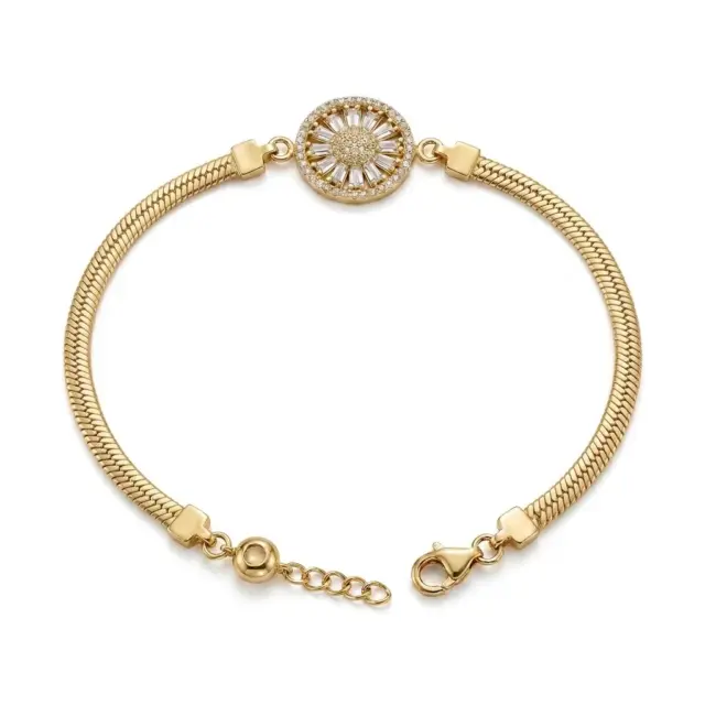 14 K Trapez Bileklik