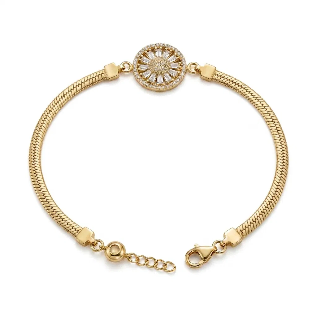 14 K Trapez Bileklik