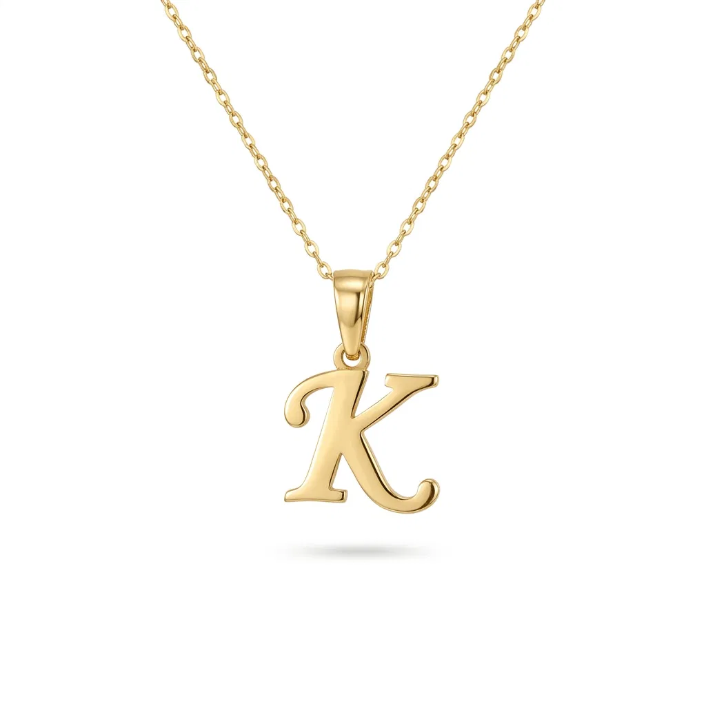 14 K K Harfi Kolye