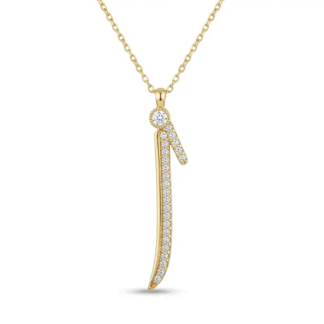 14 K Taşlı Elif Kolye