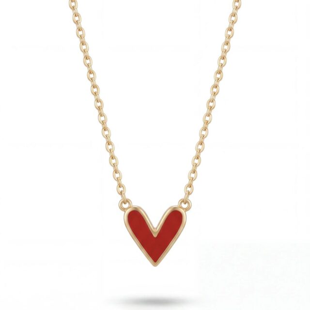 14 K Kalp Kolye