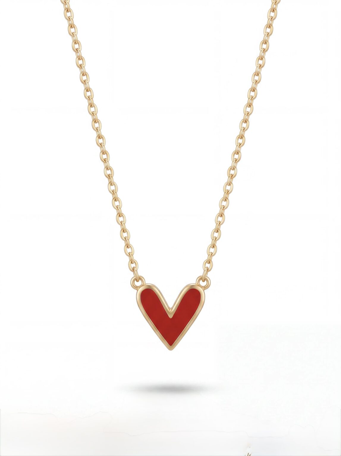 14 K Kalp Kolye