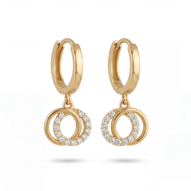 14 K Halka Sallantılı Küpe