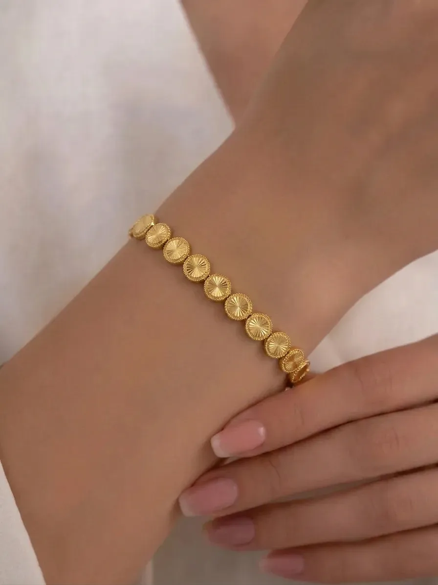 14 K Daire Kalemli Bileklik