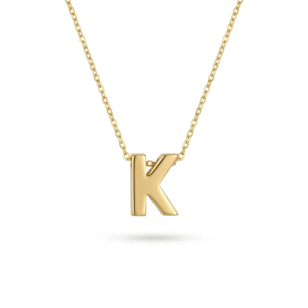 14 K K Harfi Kolye
