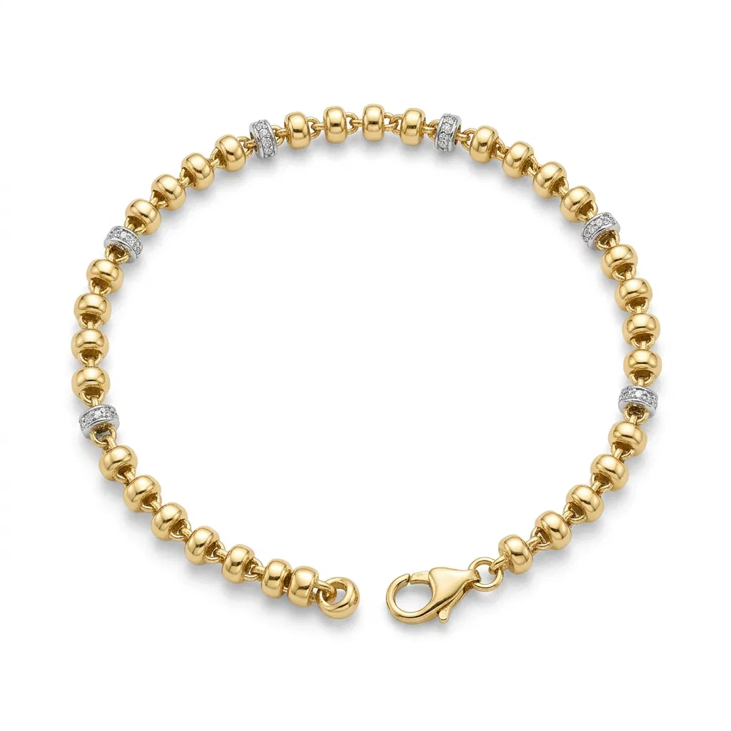 14 K Top top taşlı Bileklik
