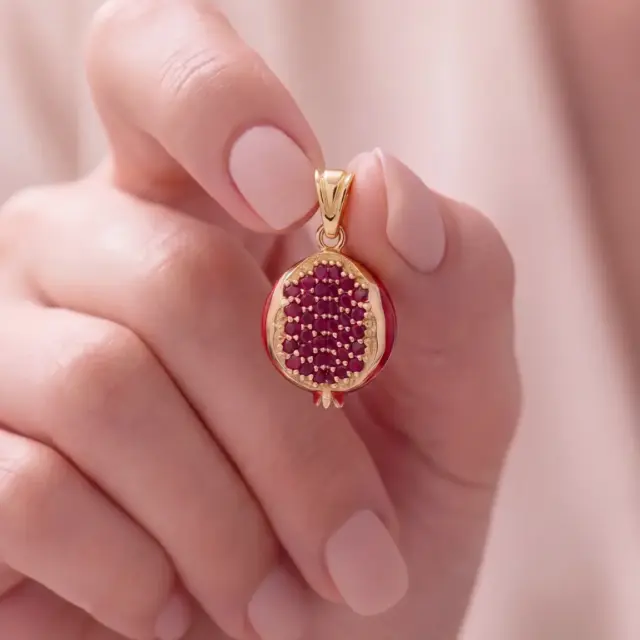 14 K Bereket Nar Mineli Kolye