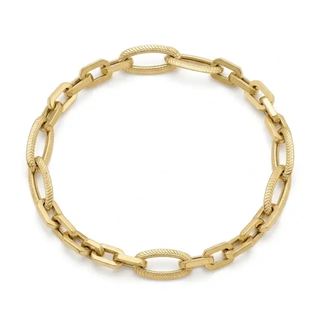 14 K Oval Ataş Bileklik