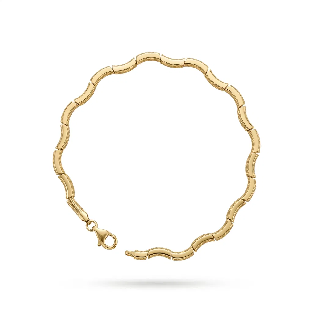 14 K Zigzag Ajda Bileklik