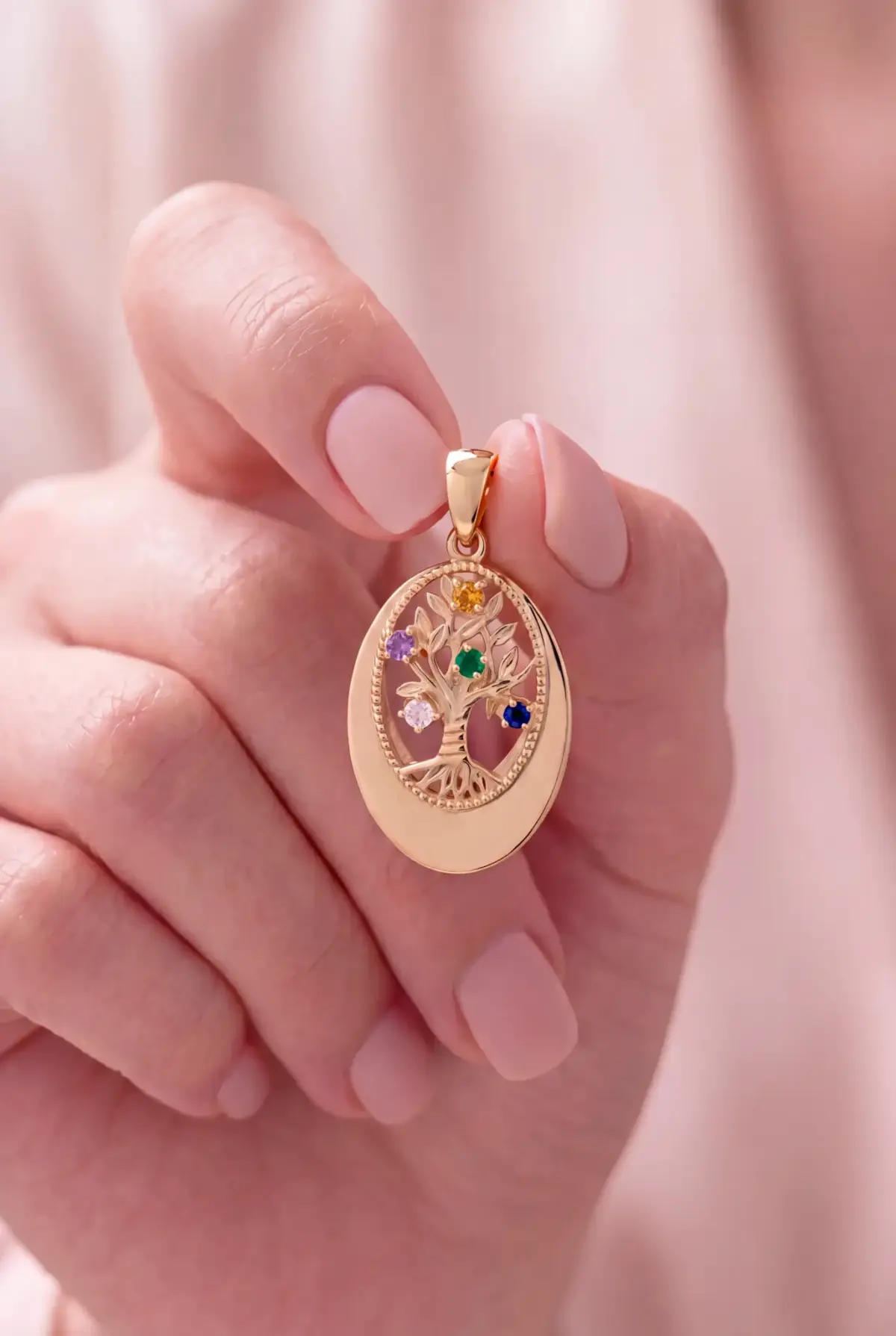 14 K Hayat Ağacı Kolye Ucu