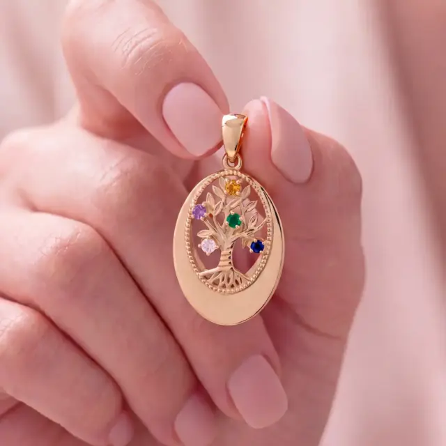 14 K Hayat Ağacı Kolye Ucu