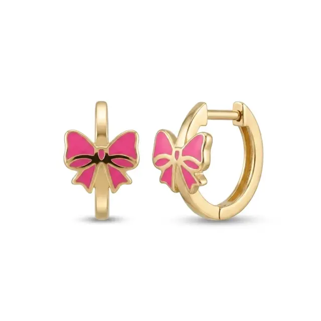 14 K Pembe Fiyonk Çocuk Küpesi