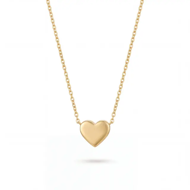 14 K Kalp Kolye