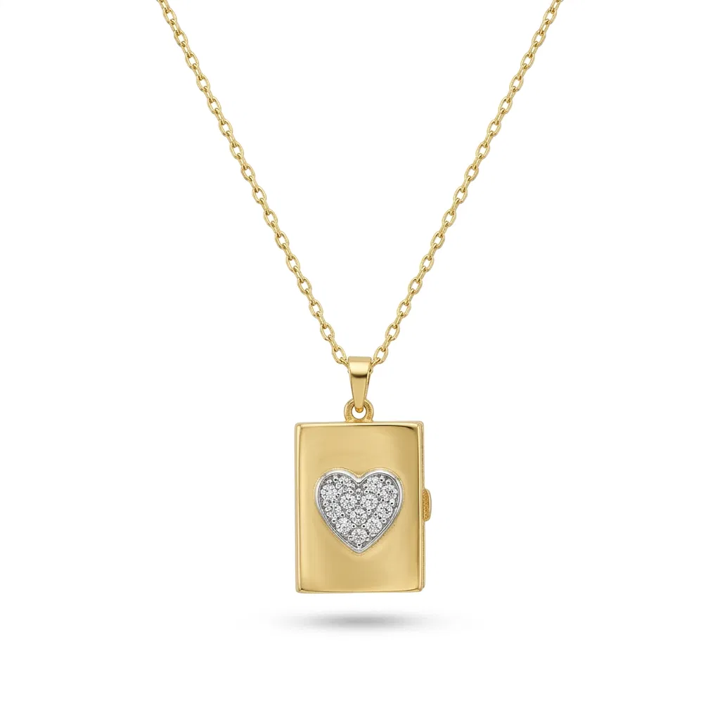 14 K Kalpli Kutu Kolye