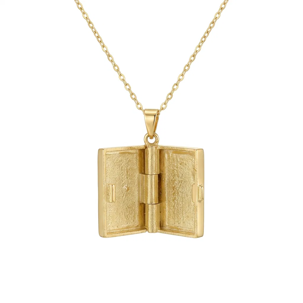 14 K Kalpli Kutu Kolye