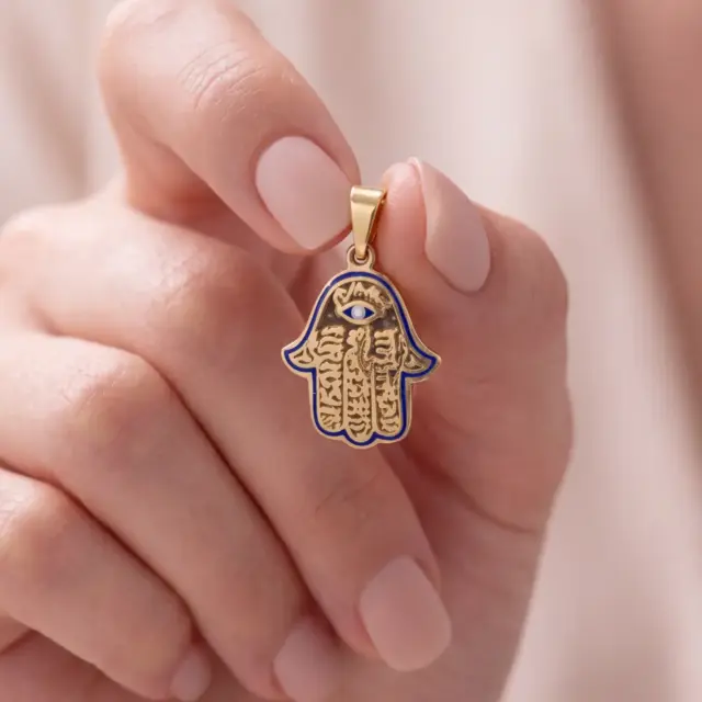 14 K Fatıma Ana Eli Kolye Ucu