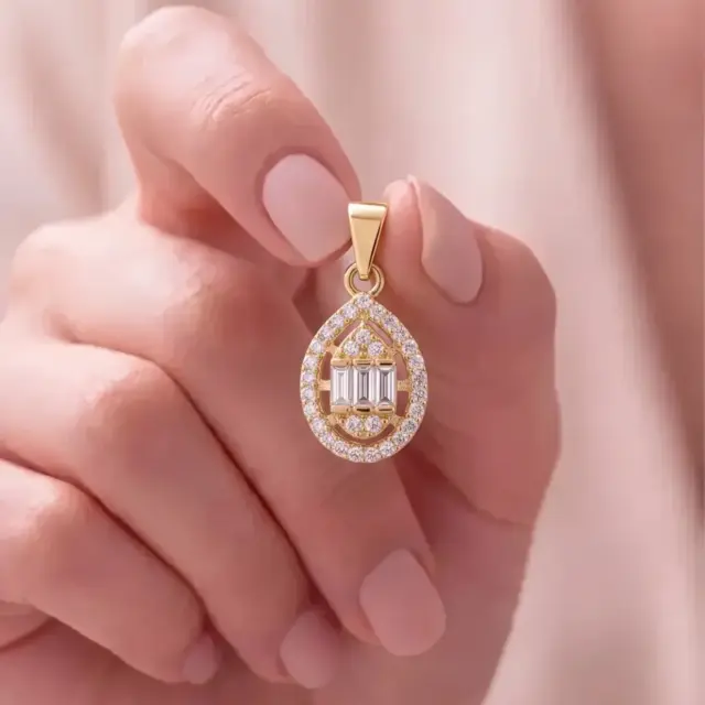 14 K Damla Baget Kolye Ucu