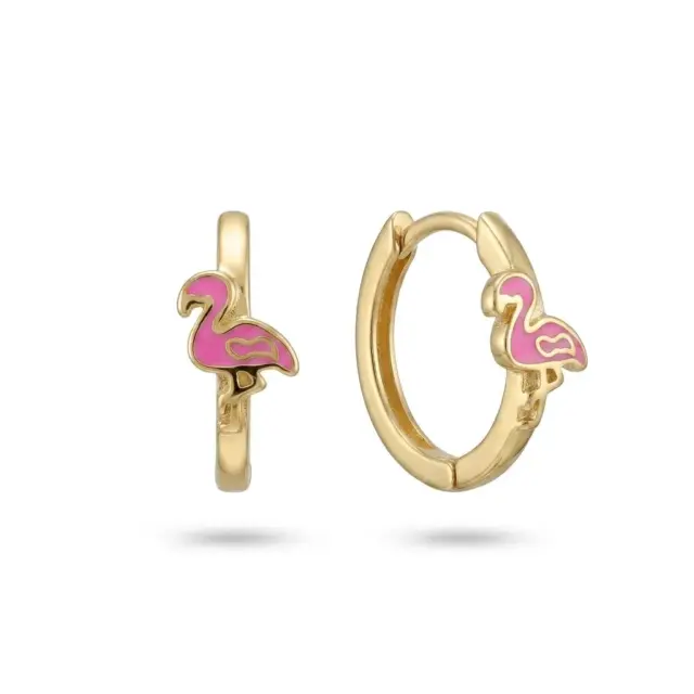 14 K Flamingo Çocuk Küpesi