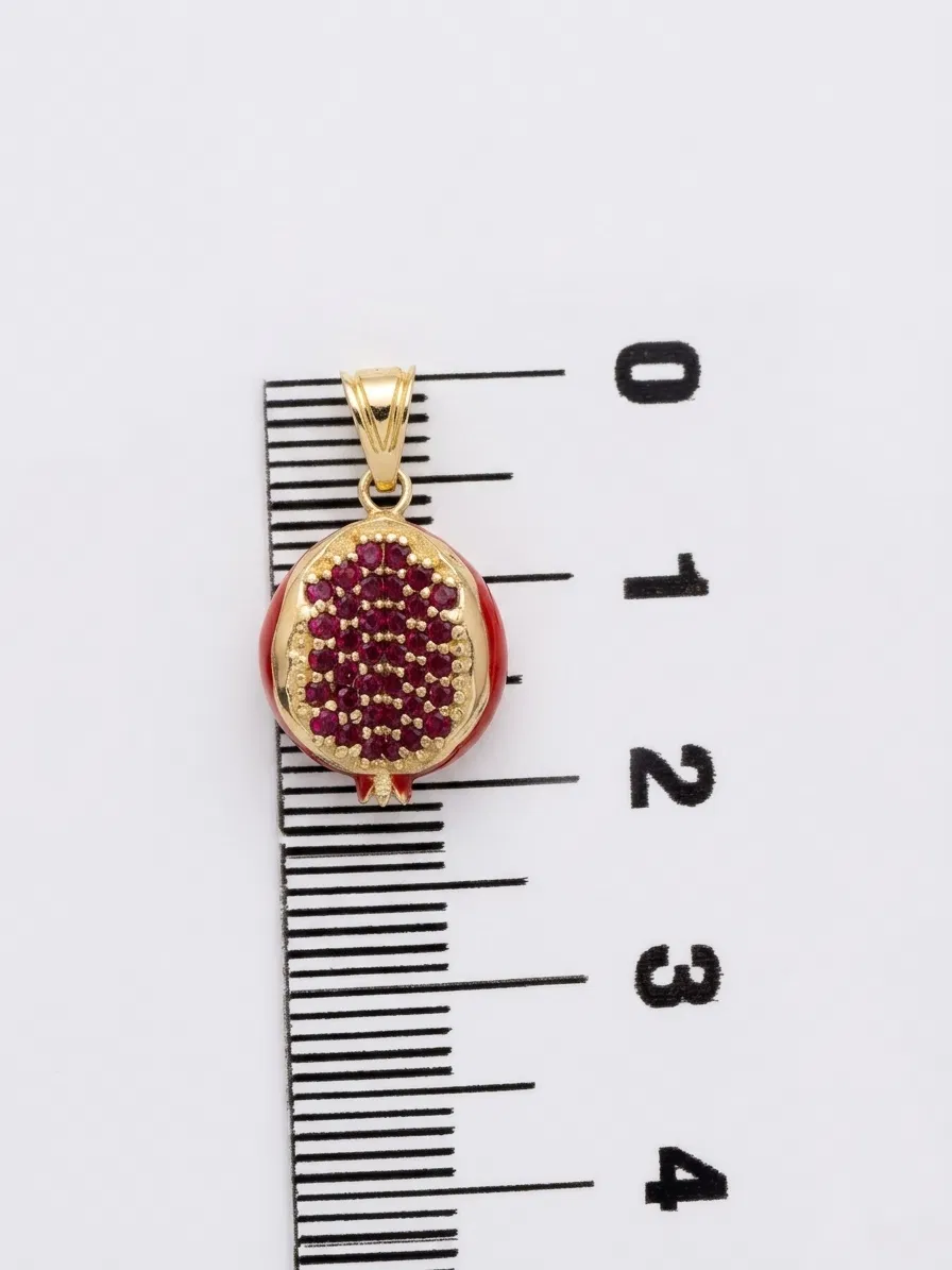 14 K Bereket Nar Mineli Kolye